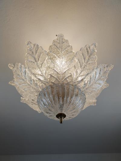  JL Light Style Murano glass ceiling chandelier with clear Harmony leaves