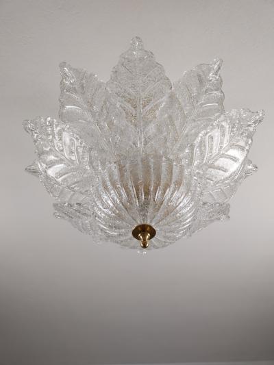  JL Light Style Murano glass ceiling chandelier with clear Harmony leaves
