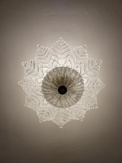  JL Light Style Murano glass ceiling chandelier with clear Harmony leaves