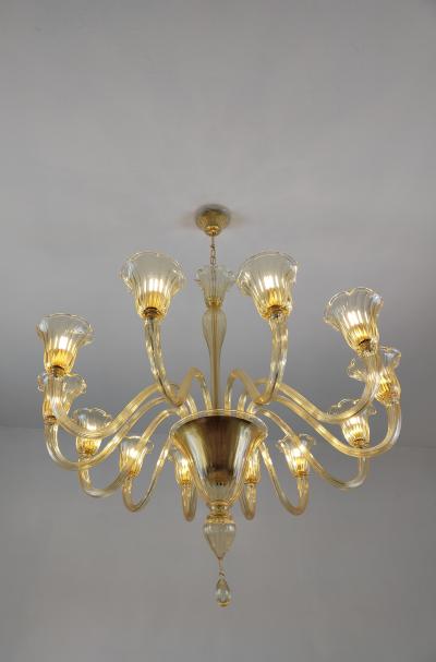  JL Light Style Murano glass chandelier Prestige in amber color