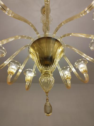  JL Light Style Murano glass chandelier Prestige in amber color