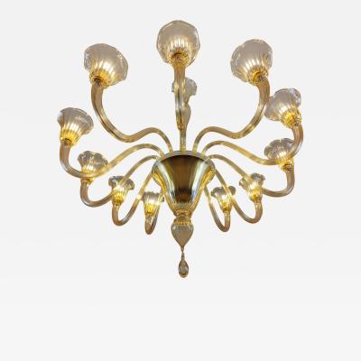  JL Light Style Murano glass chandelier Prestige in amber color