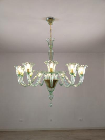 JL Light Style Murano glass chandelier Prestige in green color