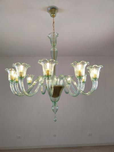 JL Light Style Murano glass chandelier Prestige in green color