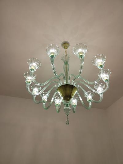 JL Light Style Murano glass chandelier Prestige in green color