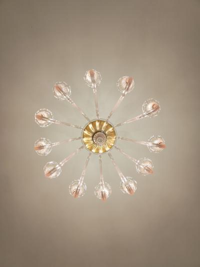  JL Light Style Murano glass chandelier Prestige in pink color
