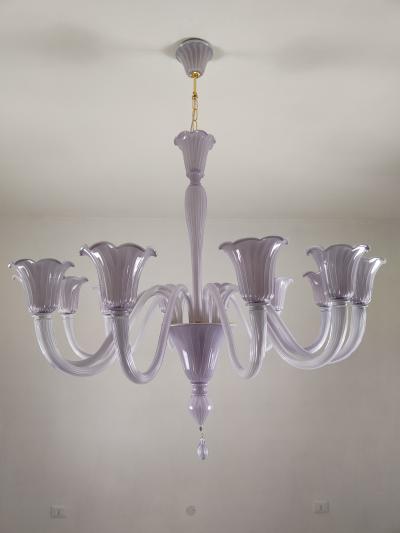  JL Light Style Murano glass chandelier Prestige opaque lavender