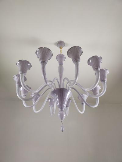  JL Light Style Murano glass chandelier Prestige opaque lavender