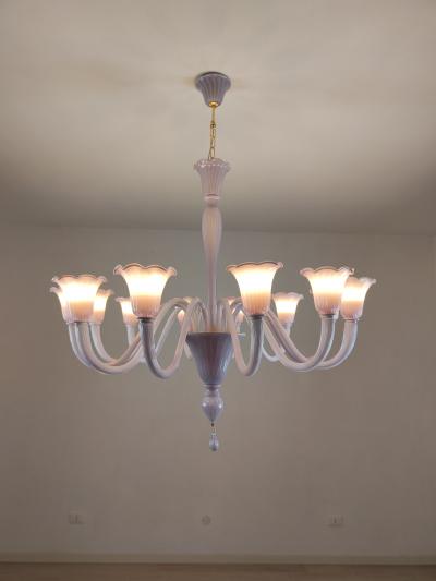  JL Light Style Murano glass chandelier Prestige opaque lavender