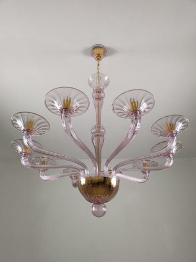  JL Light Style Murano glass chandelier Stile in amethyst color