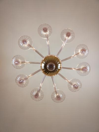  JL Light Style Murano glass chandelier Stile in amethyst color