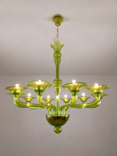  JL Light Style Murano glass chandelier Stile in green color
