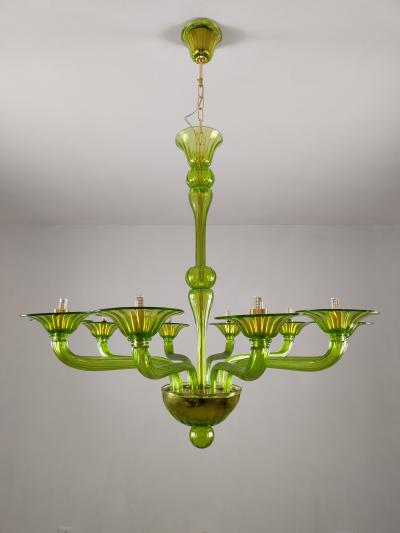  JL Light Style Murano glass chandelier Stile in green color
