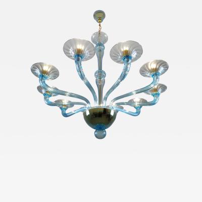  JL Light Style Murano glass chandelier Stile in light blue color