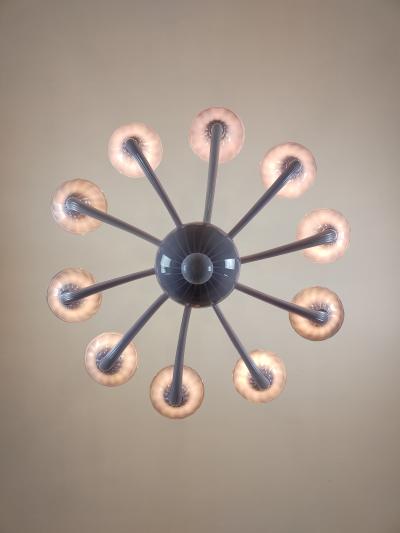  JL Light Style Murano glass chandelier Stile in opaque lavender color