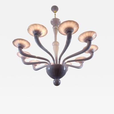  JL Light Style Murano glass chandelier Stile in opaque lavender color