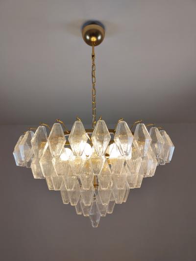  JL Light Style Murano glass chandelier clear tiers poliedri