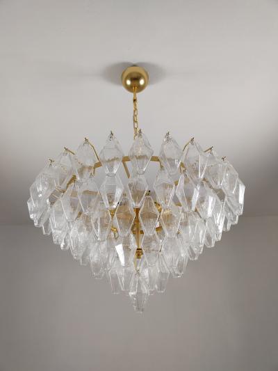  JL Light Style Murano glass chandelier clear tiers poliedri
