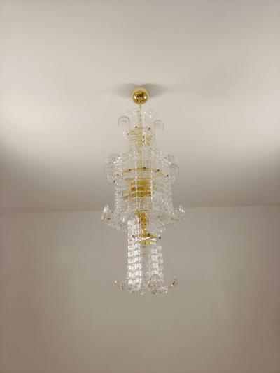  JL Light Style Murano glass chandelier with large Felci clear glasses
