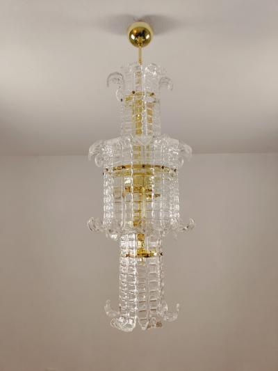  JL Light Style Murano glass chandelier with large Felci clear glasses