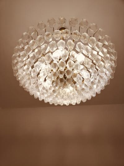  JL Light Style Murano glass clear poliedri chandelier in 38 5 diameter