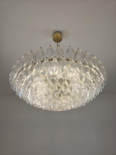  JL Light Style Murano glass clear poliedri chandelier in 38 5 diameter