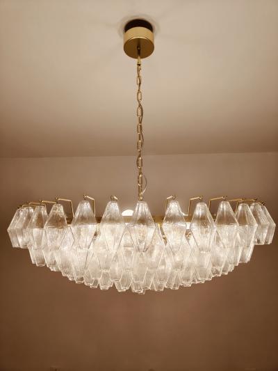  JL Light Style Murano glass clear poliedri chandelier in 38 5 diameter