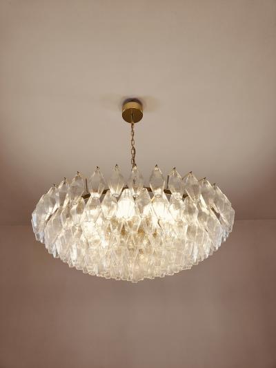  JL Light Style Murano glass clear poliedri chandelier in 38 5 diameter