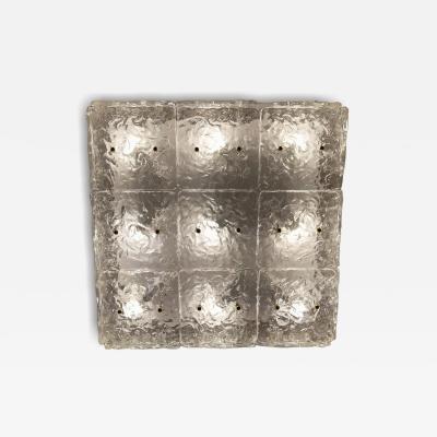 JL Light Style Murano glass flush mount textured water effect clear