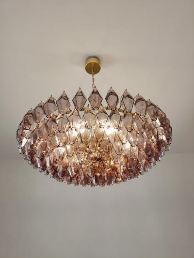  JL Light Style Murano glass poliedri chandelier in mauve color and 38 5 diameter