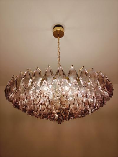  JL Light Style Murano glass poliedri chandelier in mauve color and 38 5 diameter