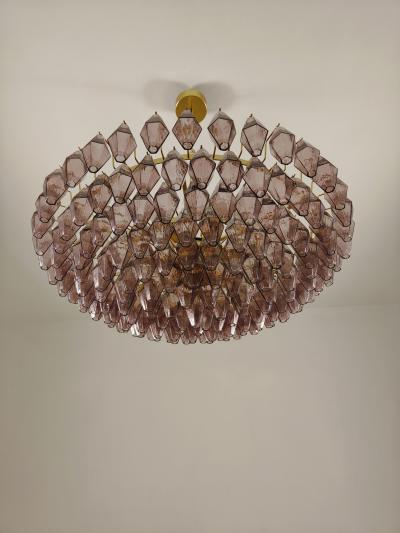  JL Light Style Murano glass poliedri chandelier in mauve color and 38 5 diameter