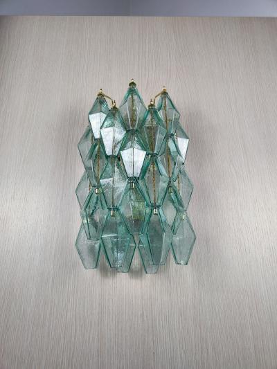  JL Light Style Murano glass poliedri wall sconce in green color