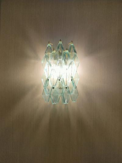  JL Light Style Murano glass poliedri wall sconce in green color