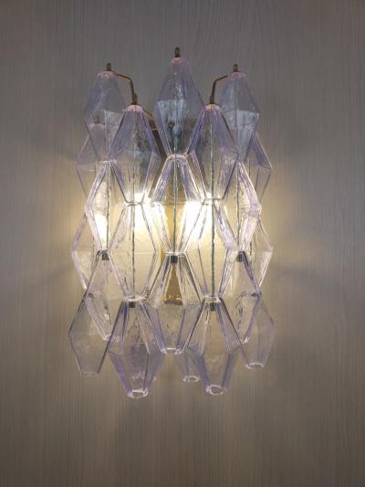  JL Light Style Murano glass poliedri wall sconce in lilac color