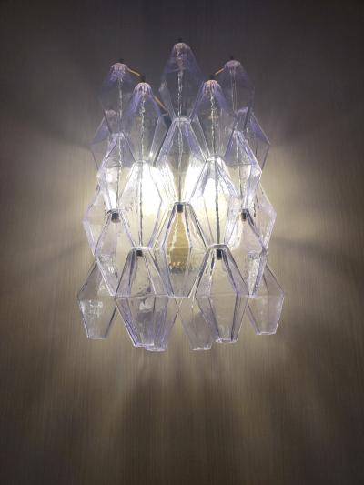  JL Light Style Murano glass poliedri wall sconce in lilac color