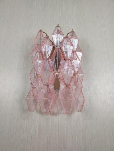 JL Light Style Murano glass poliedri wall sconce in pink color