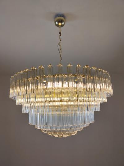  JL Light Style Murano glass quadriedri chandelier with clear glasses