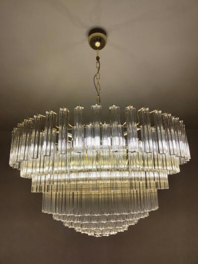  JL Light Style Murano glass quadriedri chandelier with clear glasses