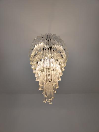  JL Light Style Murano glass triedri chandelier in clear color