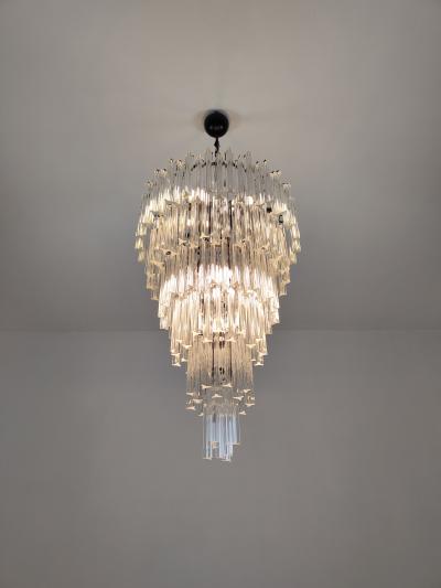  JL Light Style Murano glass triedri chandelier in clear color