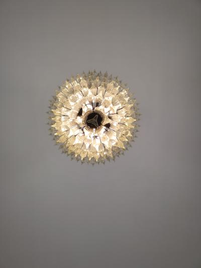  JL Light Style Murano glass triedri chandelier in clear color