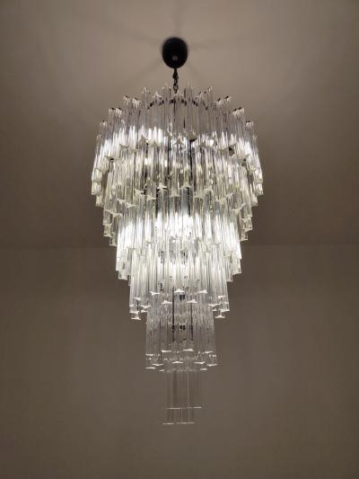  JL Light Style Murano glass triedri chandelier in clear color