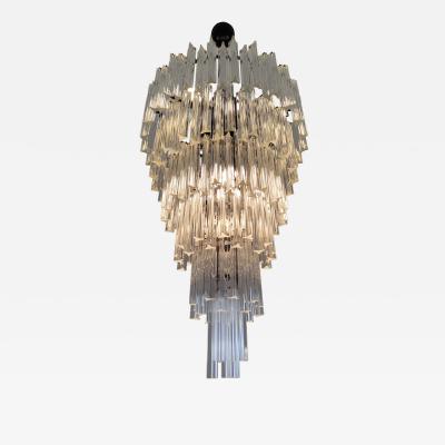  JL Light Style Murano glass triedri chandelier in clear color
