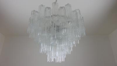  JL Light Style Murano glass tronchi chandelier alternated clear