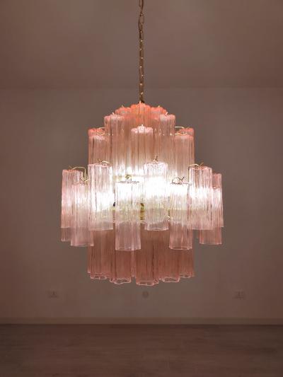  JL Light Style Murano glass tronchi chandelier symmetrical shaped pink