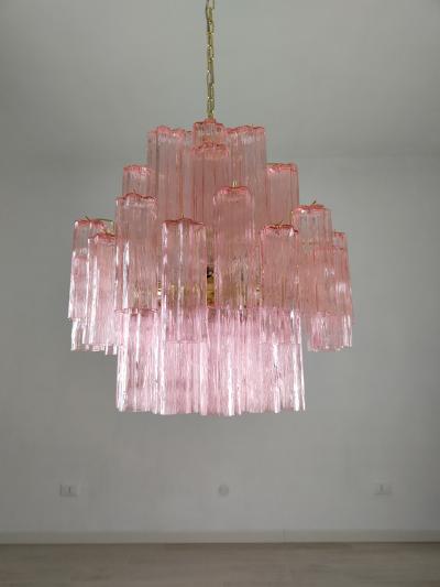  JL Light Style Murano glass tronchi chandelier symmetrical shaped pink