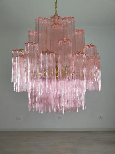  JL Light Style Murano glass tronchi chandelier symmetrical shaped pink