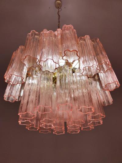  JL Light Style Murano glass tronchi chandelier symmetrical shaped pink