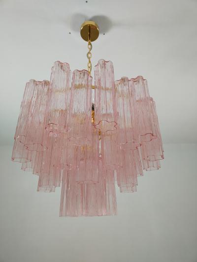  JL Light Style Murano glass tronchi chandelier with pink alternated glasses